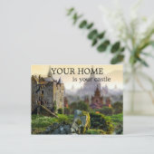 Castle Real Anwesen Agent Marketing Postkarte (Stehend Vorderseite)