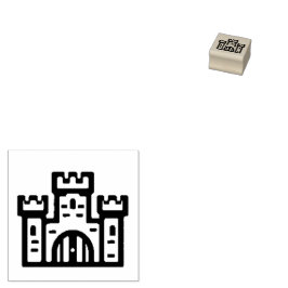 Castle Rubber Stamp Gummistempel