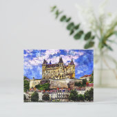 Castle Saumur, Loire Valley, Frankreich. Postkarte (Stehend Vorderseite)
