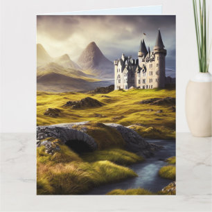 CASTLE SCOTLAND ENGLAND ART GEBURTSTAGSKARTEN KARTE