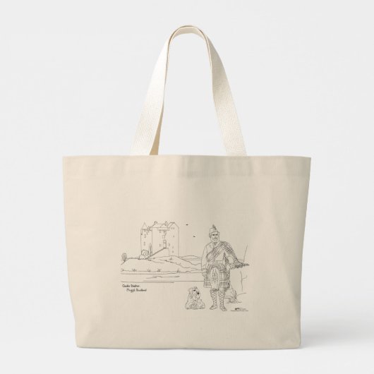 Castle Stalker, Argyll Scotland Tote Bag Jumbo Stoffbeutel (Rückseite)