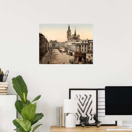 Castle Street, Aberdeen, Schottische Archival Prin Poster (Heimbüro)