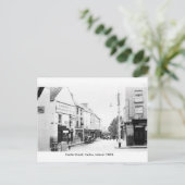 Castle Street in Carlow Town, Vintag Irland Postkarte (Stehend Vorderseite)