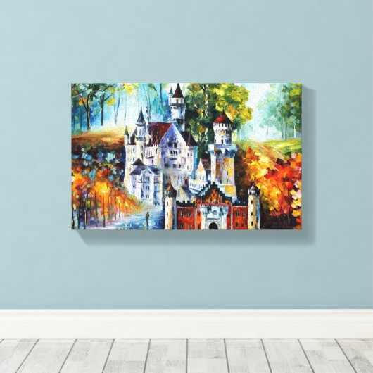 CASTLE von Leonid Afremov Leinwanddruck (Insitu (Holzboden))