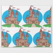 Castle With Flags Geschenkpapier (Flach)