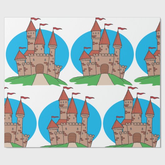 Castle With Flags Geschenkpapier (Flach)