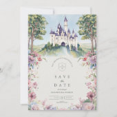 Castlecore Märchen-Garten-Hochzeit Save The Date (Vorderseite)