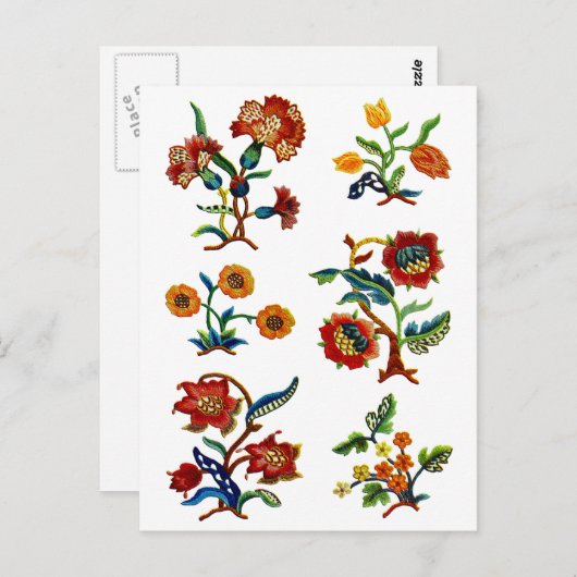 Castlemane Jacobobobohnenstickerei Postkarte (Vorne/Hinten)