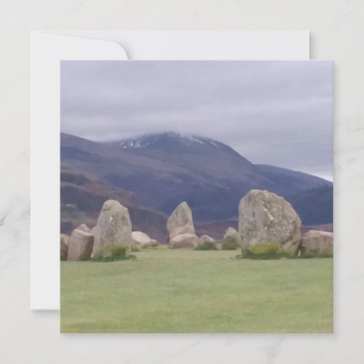Castlerigg Stone Circle Flat Greeting Card Karte (Vorderseite)