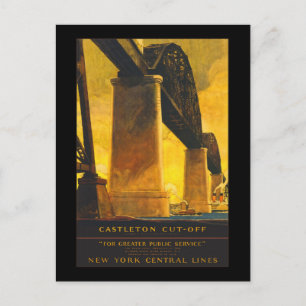"Castleton Cut Off" New York Central Lines Vintag Postkarte
