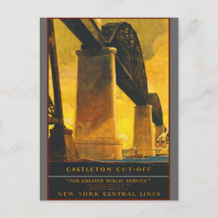 Castleton Cut-Off New York Central Linien Postkarte
