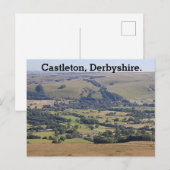 Castleton, Derbyshire. Feiertagspostkarte (Vorne/Hinten)