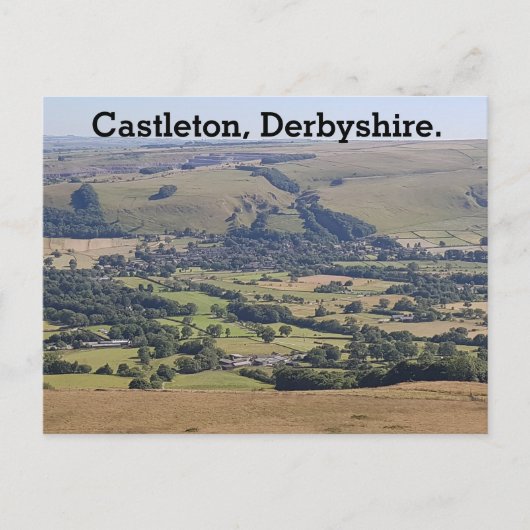 Castleton, Derbyshire. Feiertagspostkarte (Vorderseite)