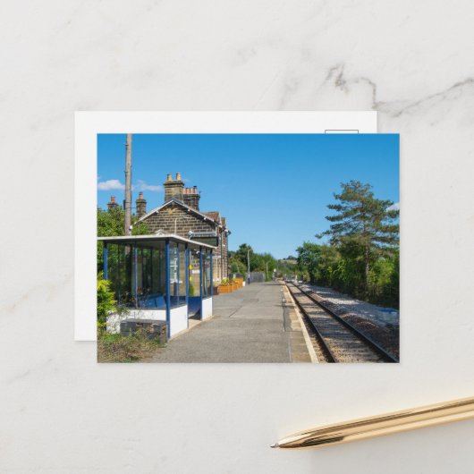 Castleton Moor Railway Station Postkarte (Vorderseite/Rückseite Beispiel)