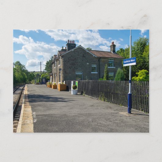Castleton Moor Railway Station Postkarte (Vorderseite)