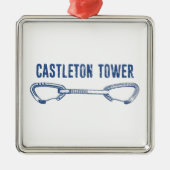 Castleton Tower Klettern Ornament Aus Metall (Vorne)