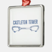 Castleton Tower Klettern Ornament Aus Metall (Links)