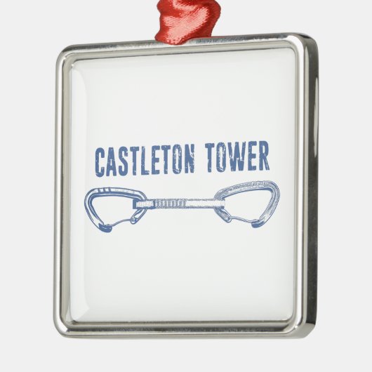 Castleton Tower Klettern Ornament Aus Metall (Links)