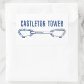 Castleton Tower Klettern Rechteckiger Aufkleber (Tasche)