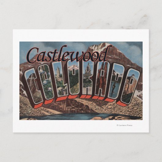 Castlewood, Colorado - Große Buchstabenszenen Postkarte (Vorderseite)