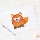 Castor Quadratischer Aufkleber (Umschlag)