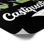 Castquatch Funny B Fisherman Fishing Meme Poster (Ecke)