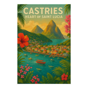 CASTRIES — HERZ VON SAINT LUCIA.“ POSTER