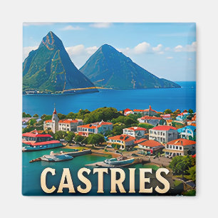 Castries Karibischer Hafen und tropisches Paradies Magnet