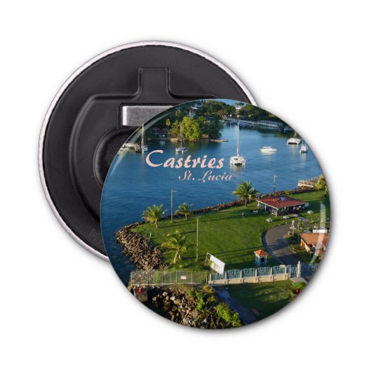 Castries Saint Lucia Caribbean Island Flaschenöffner (Vorderseite)