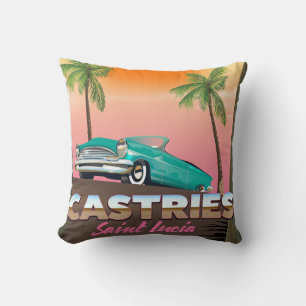 Castries Saint Lucia exotische tropische Reise-Pos Kissen
