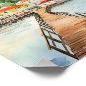 Castries Saint Lucia Malerei Poster (Ecke)