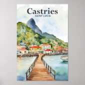 Castries Saint Lucia Malerei Poster (Vorne)