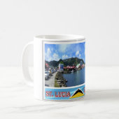 Castries - Saint Lucia - Panorama - Kaffeetasse (Vorderseite Links)
