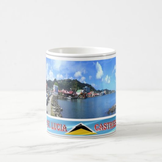 Castries - Saint Lucia - Panorama - Kaffeetasse (Mittel)