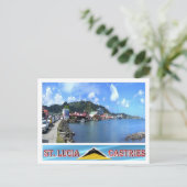 Castries - Saint Lucia - Panorama - Postkarte (Stehend Vorderseite)