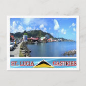 Castries - Saint Lucia - Panorama - Postkarte (Vorderseite)
