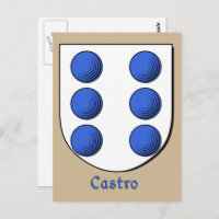 Castro Ancestral Heraldic Shield