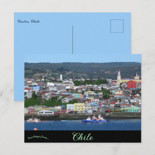 Castro Chile Postkarte (Vorne/Hinten)