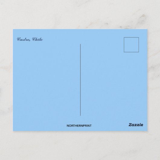 Castro Chile Postkarte (Rückseite)
