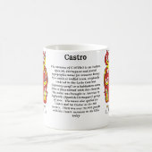 Castro Familien-Wappen auf einer Tasse (Mittel)