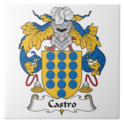 Castro Familienwappen Fliese (Vorderseite)