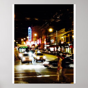 Castro in der Nacht Poster