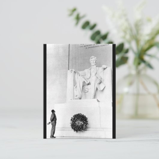 Castro sieht Lincoln an Postkarte (Stehend Vorderseite)