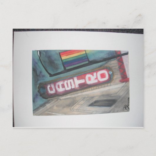 Castro Theater Sign Postkarte (Vorderseite)