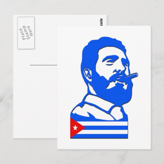 Castro und Kuba Postkarte (Vorne/Hinten)