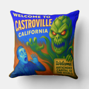 CASTROVILLE, KALIFORNIEN 20X20 INCH WURF KISSEN. KISSEN