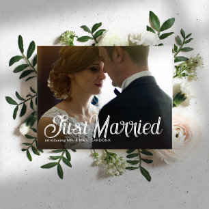 Casua Elopement Foto Ankündigungspostkarte