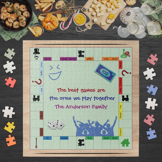 Casual and Fun Family Board Game Jigsaw Puzzle