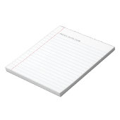 Casual Binder Paper Lined To Do List + Name Notizblock (Rotiert)