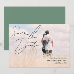 Casual Chic Handschrift Stil Save The Date Einladung